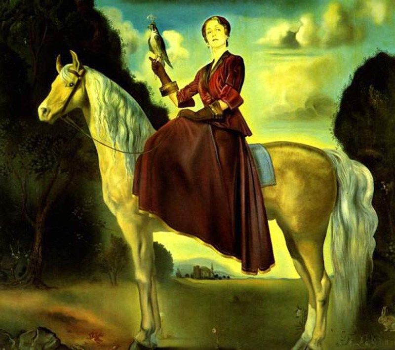 Salvador Dali Equestrian Fantasy - Portrait of Lady Dunn